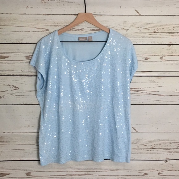 Chico's Tops - Short Sleeve Baby Blue Chicos T Chico's Tops - Short Sleeve Baby Blue Chicos T